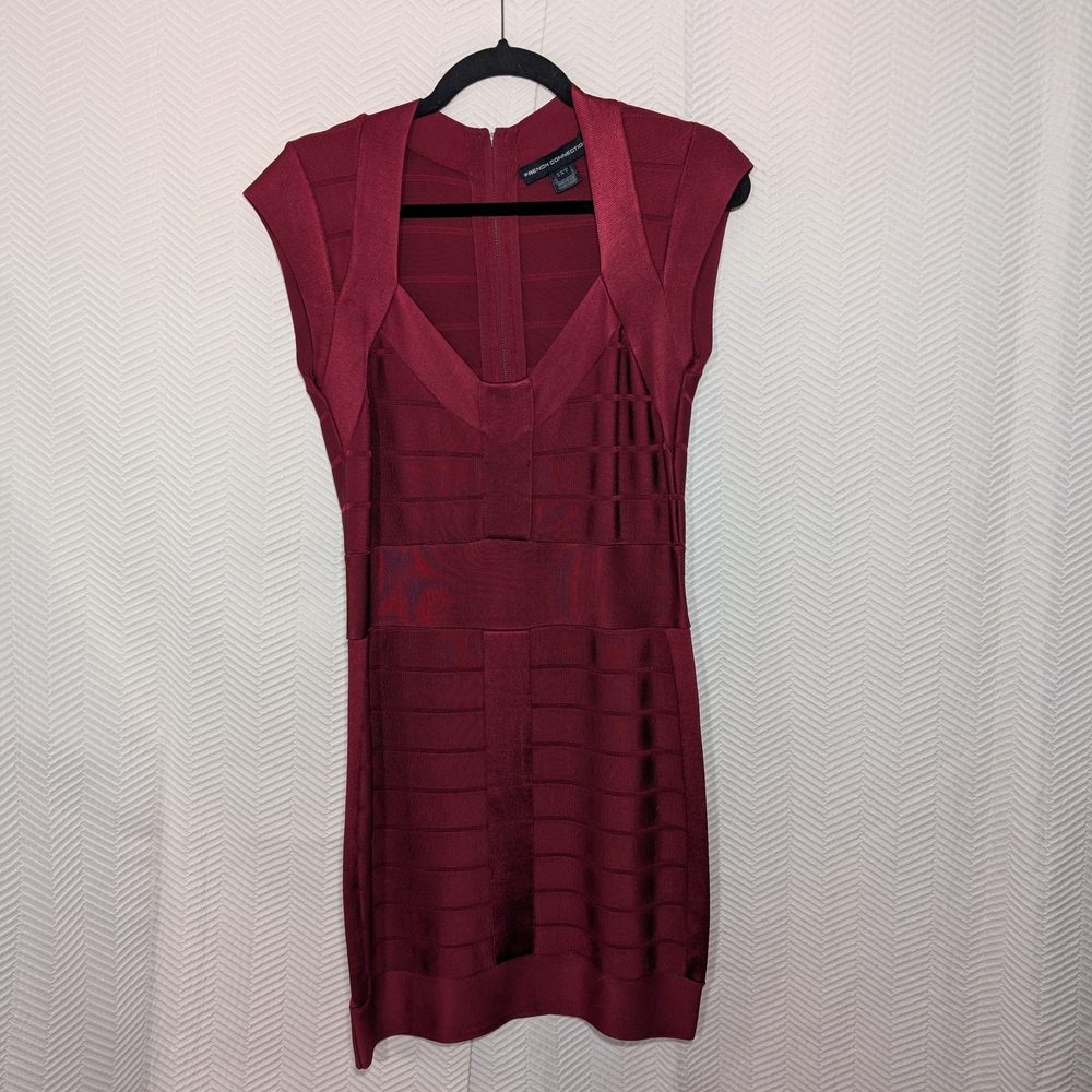 French Connection Burgundy Mini Dress